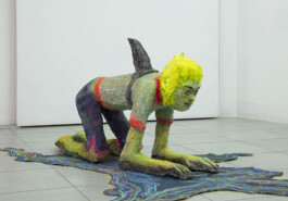 Giuliana Rosso, Catatonico iridescente, 2019, papier-mâché sculpture, variable dimensions Installation view of last exhibition at the gallery