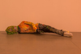 Giuliana Rosso, I vetri rotti balleranno per la notte, 2019, papier-mâché sculpture, variable dimensions Installation view of last exhibition at the gallery