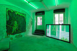 Giuliana Rosso, But I doubt, I tremble, I see (shaking edges) and the wild thorn tree, Installation view at Pina, Vien, 2021 Installation view of last exhibition at the gallery