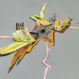 Giuliana Rosso, Coniglio siderale, 2022, papier-mâché sculpture, variable dimensions Installation view of last exhibition at the gallery