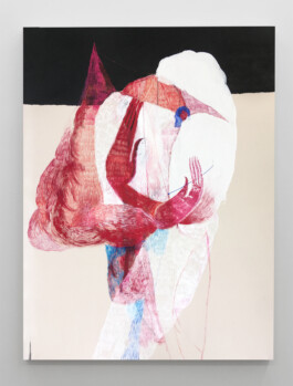 Work by Eduoard Nardon, made with pigments, acrylic and plaster on linen canvas Installation view of last exhibition at the gallery