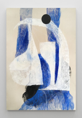 Work by Eduoard Nardon, made with pigments, acrylic and plaster on linen canvas Installation view of last exhibition at the gallery