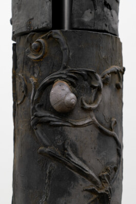 Sicomoro (2), (3), (4), 2024 (detail) Terracotta, silver, iron and snails Installation view of last exhibition at the gallery