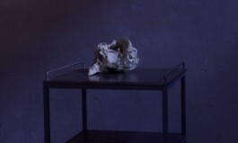 Nicola Ghirardelli, Untitled, 2021, synthetic marble, 50x40x37 cm Installation view of last exhibition at the gallery