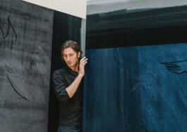 Leonardo Meoni in his studio Installation view of last exhibition at the gallery