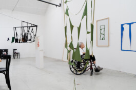 Marion Baruch in her studio Installation view of last exhibition at the gallery
